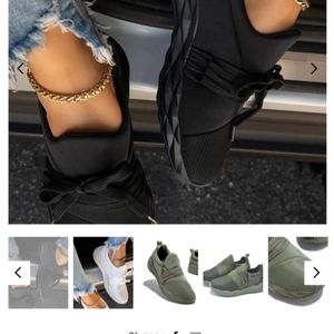 Black Slip on Shoes, Size 7